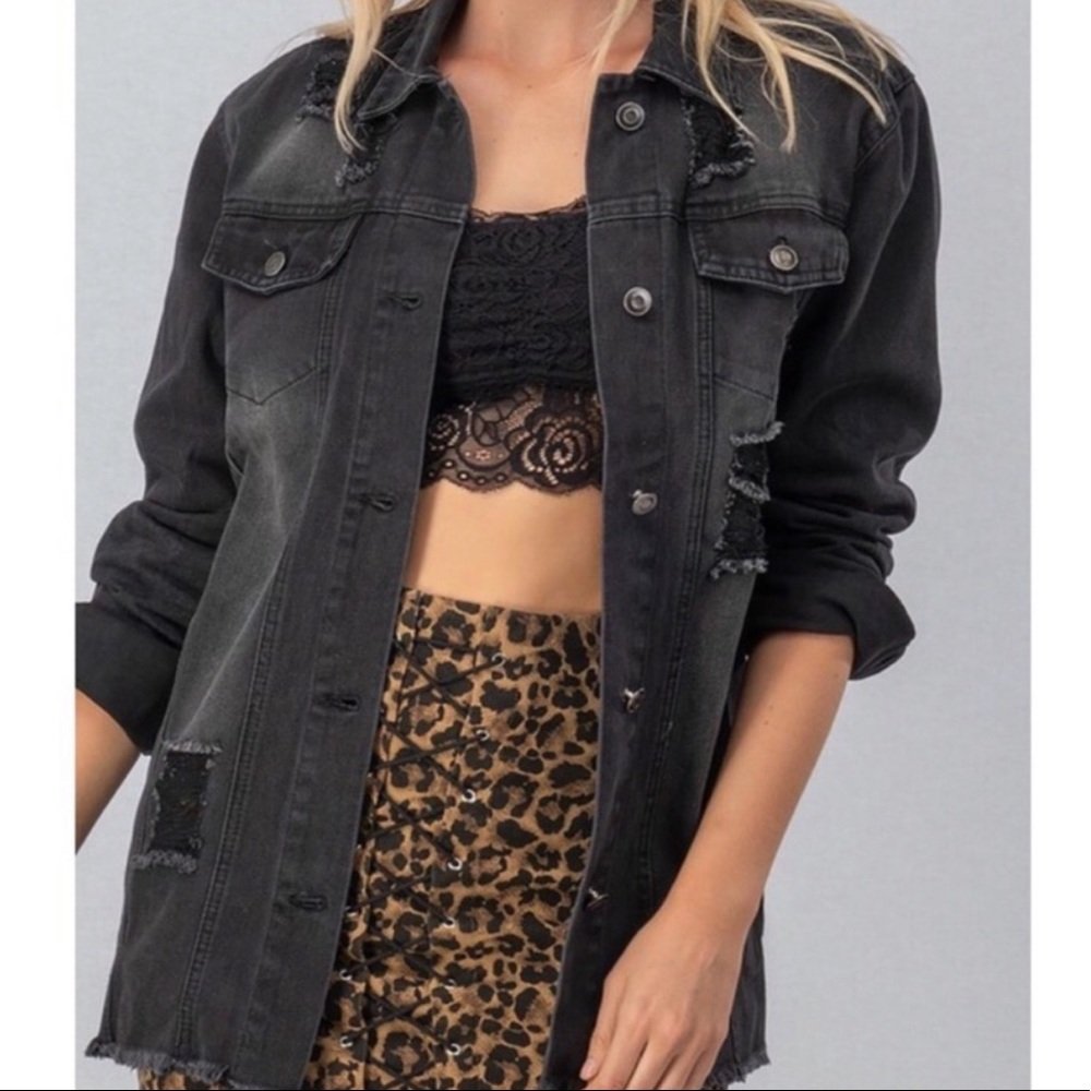 Distressed Jean Jacket - Picture 2 of 8